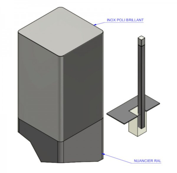 Potelet anti-sationnement fixe