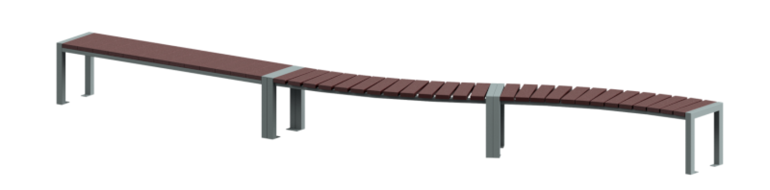 Banc Charlie droit, Métal & P.R.R