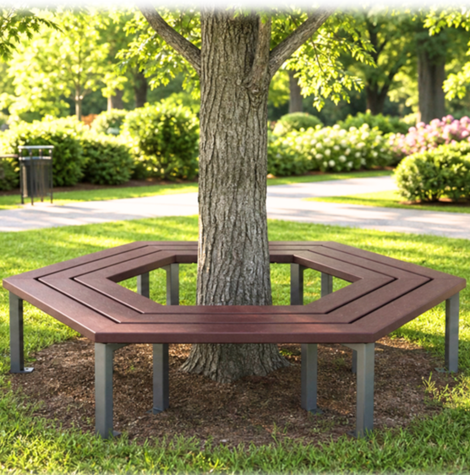 Banc Charlie Hexagonal, Métal & P.R.R